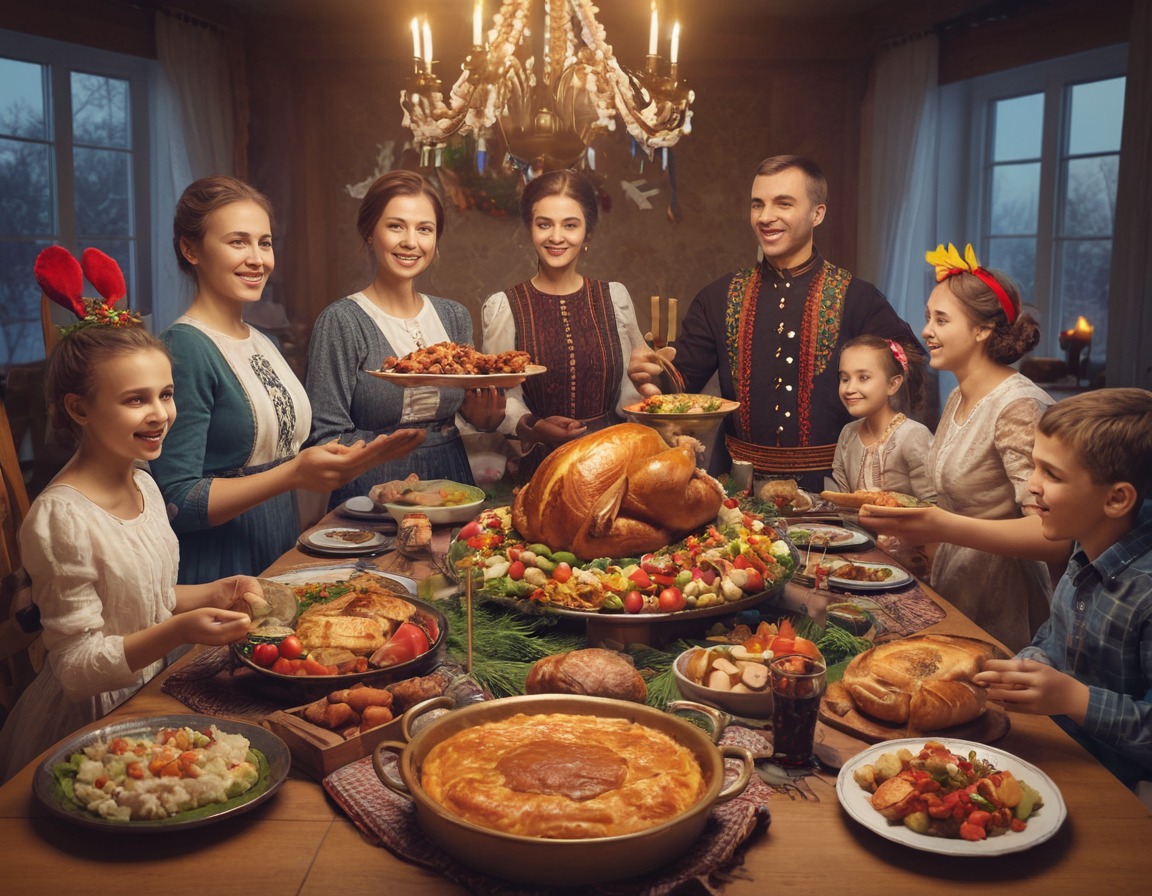 ukrainian, family, celebration, feast, tradition, ukraine, ukrainians