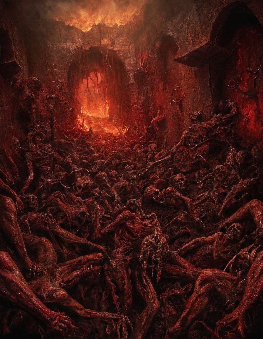 hell, demonic torment, suffering, eternal punishment, inferno, damnation