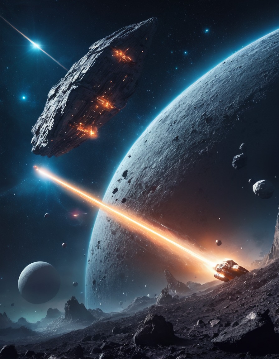 spaceship, asteroid field, space travel, space exploration, futuristic, space, stars