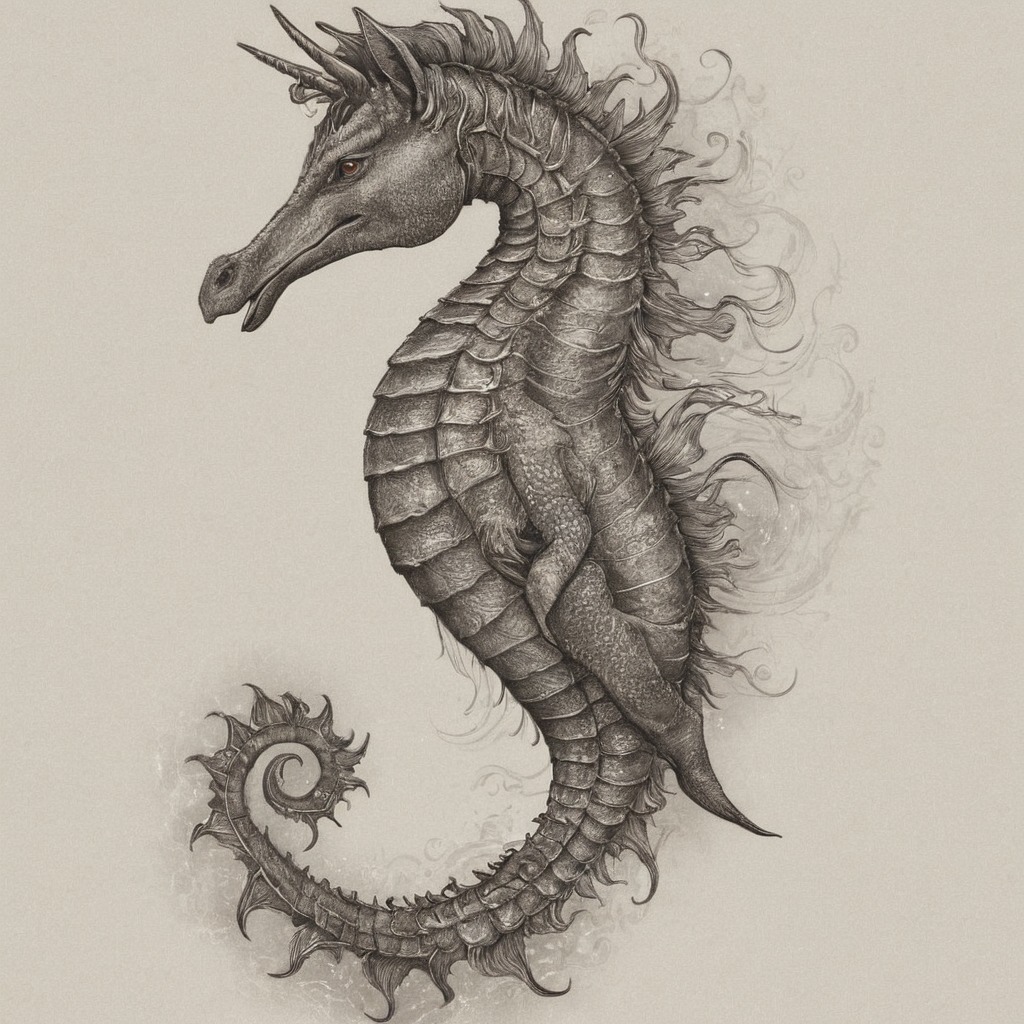 digitalart, traditionalart, animal, horse, sea, seahorse