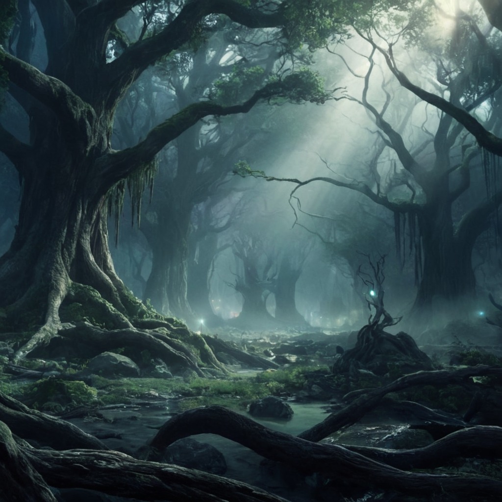 digitalart, wallpaper, fog, swamp