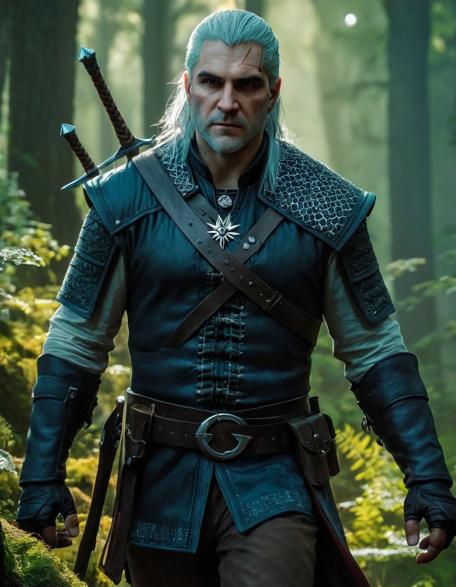 geralt of rivia, the witcher, fantasy, forests, velen, computer games