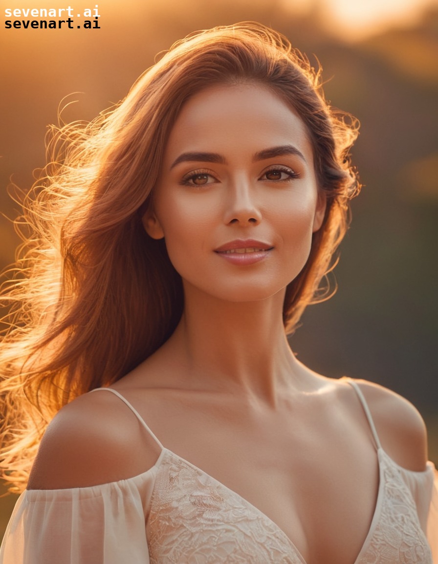 beauty, elegance, radiance, sunset, portrait, woman