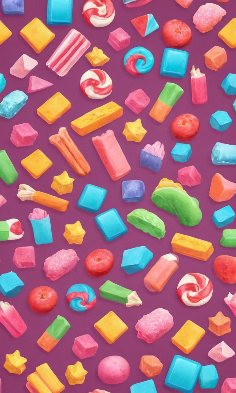 wallpaper, candy, pixelated, sweets