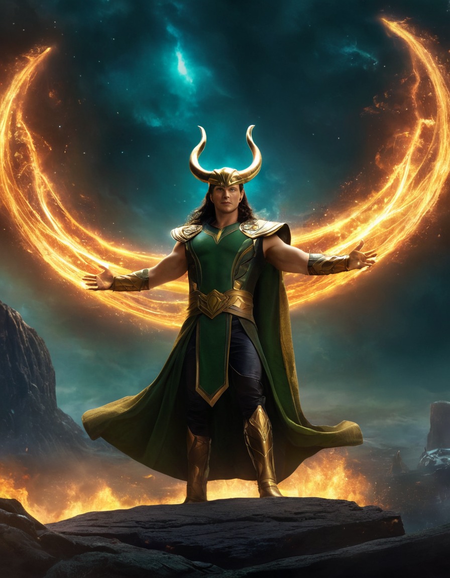 loki, epic scene, norse mythology, god, marvel, trickster, deity