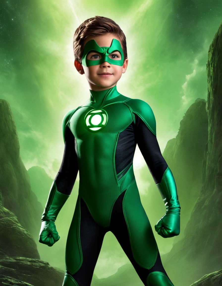 green lantern, childhood, superhero, dc comics, emerald energy, guardians of the universe