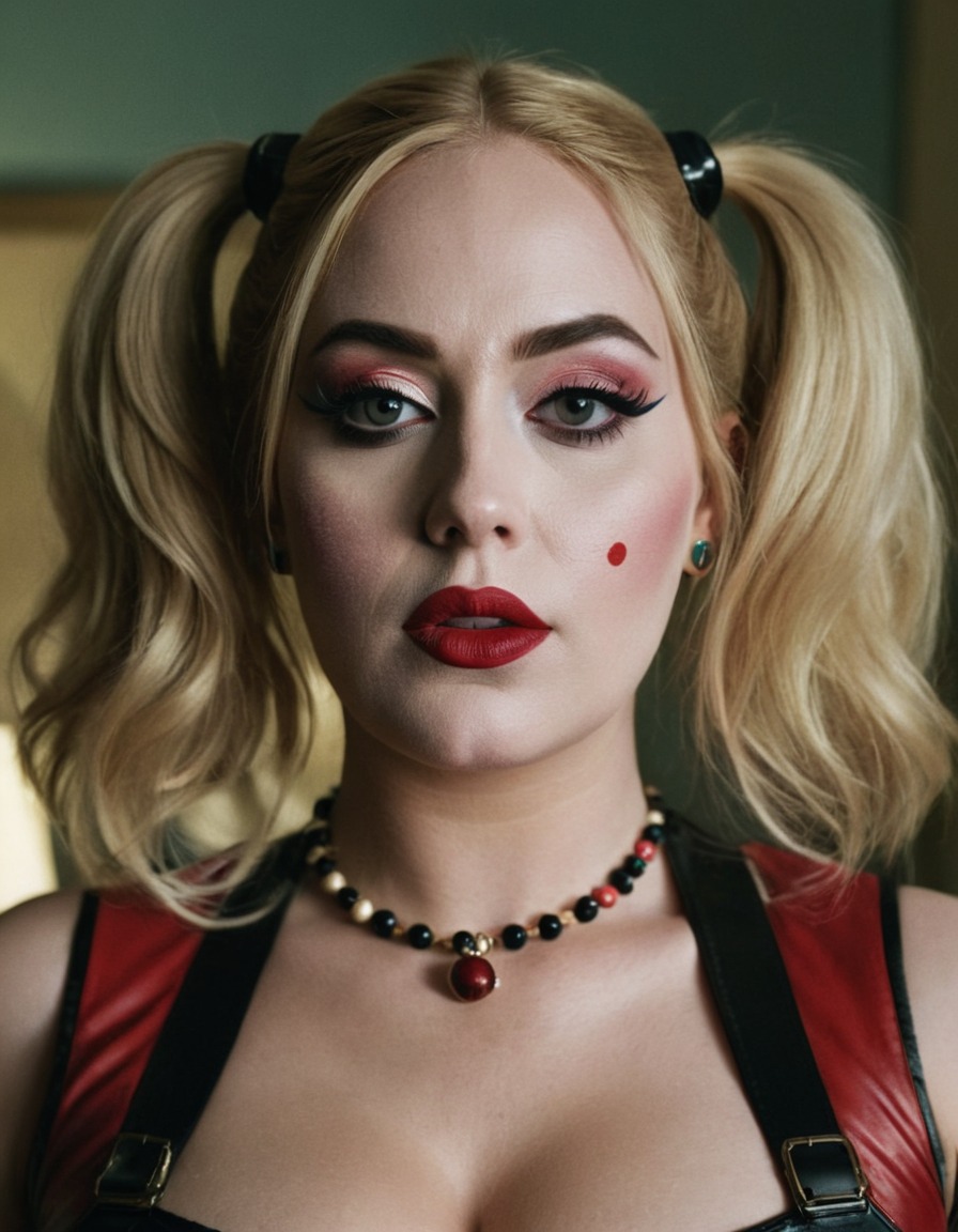 harley quinn, adele, cosplay, music, pop culture, character transformation