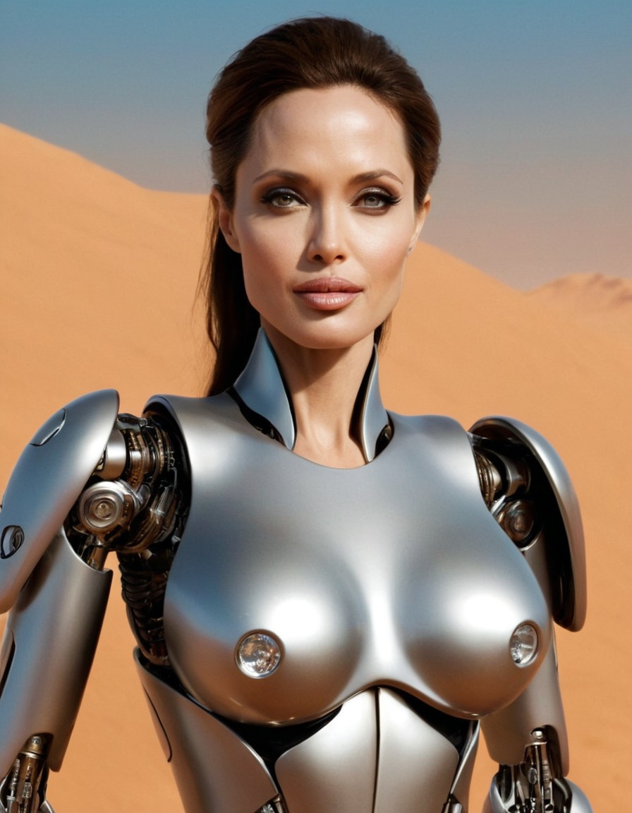 robot, angelina jolie, celebrity, artificial intelligence, science fiction