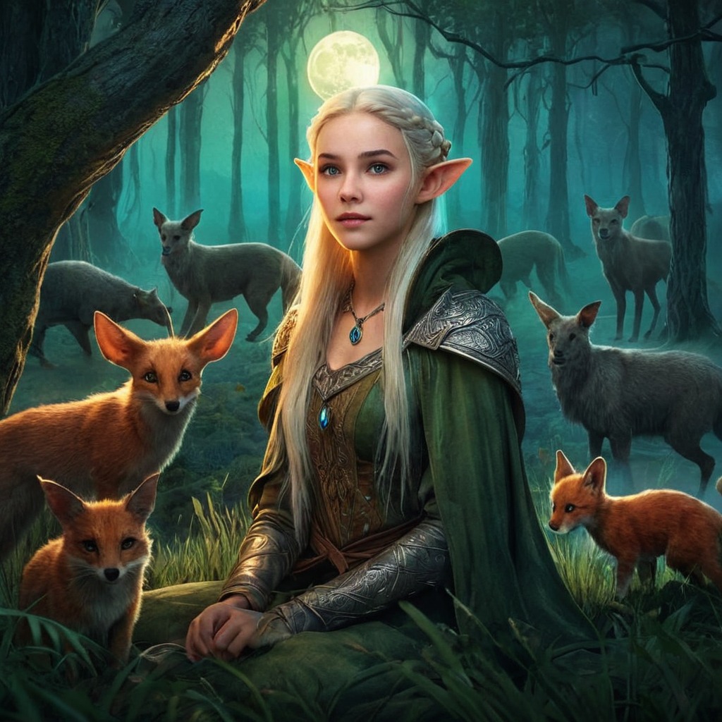 magic, fantasyart, fantasycharacter, elf, dreamup, ai_art