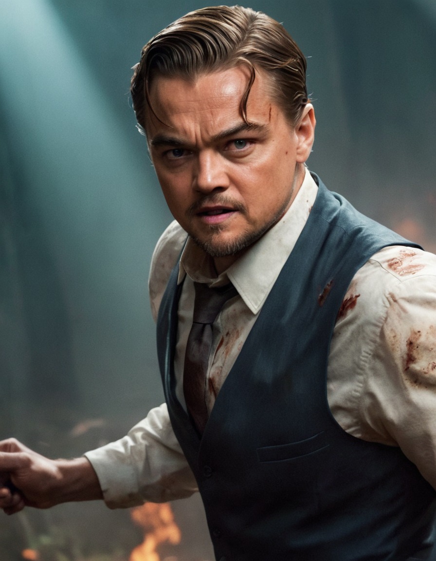 leonardo dicaprio, actor, zombie, horror, fictional scenario, celebrity, fight