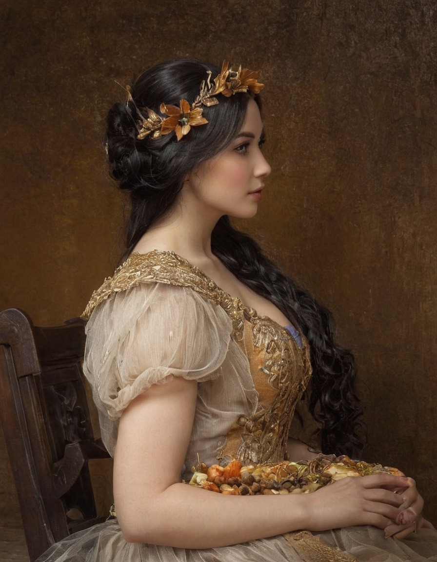 paintings, art, artwork, female portrait, sappho, jules lefebvre, oil on canvas, fine art, french artist, portrait of a woman, side profile, ancient greek poetry, poet, costume, costumes