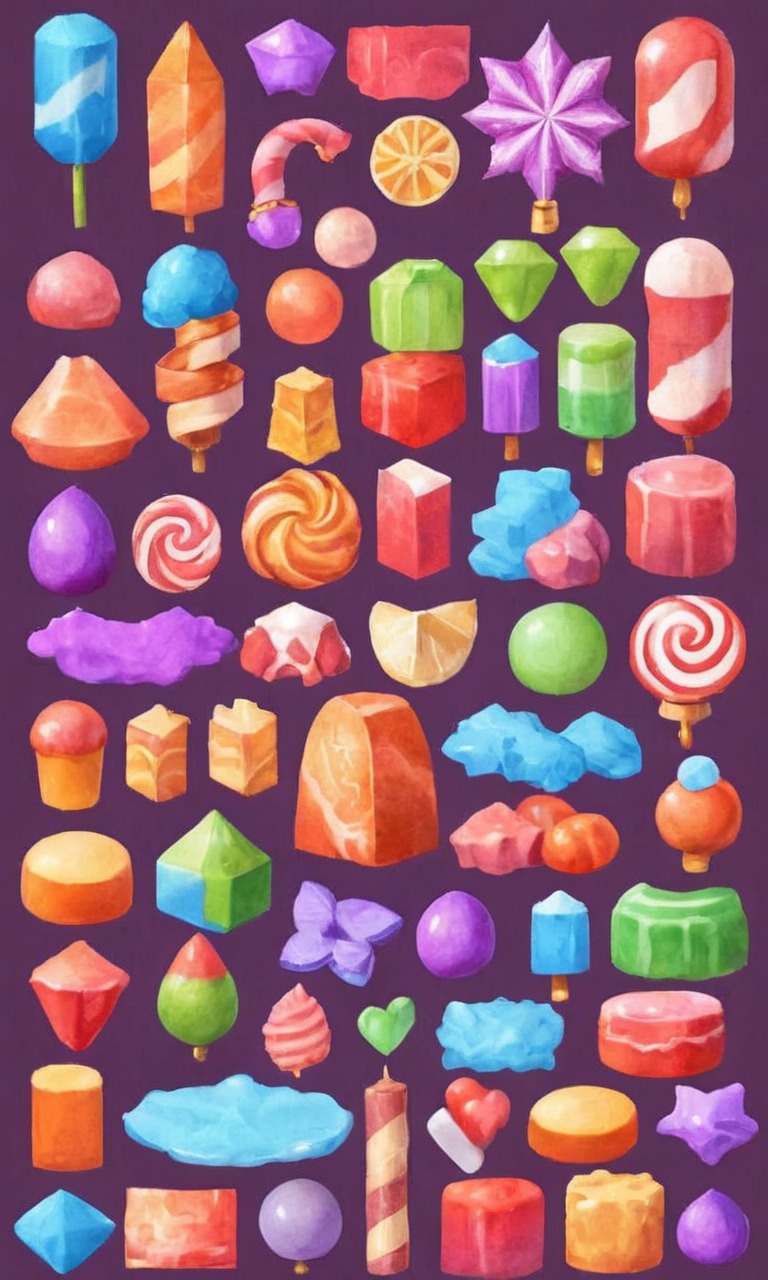 candy, pixelated, sweets, wallpaper