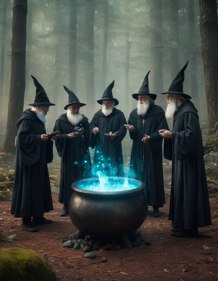 fantasy, wizards, magic, cauldron, spellcasting