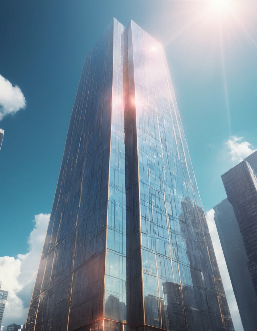 cityscape, architecture, modern, sunlight, skyscraper