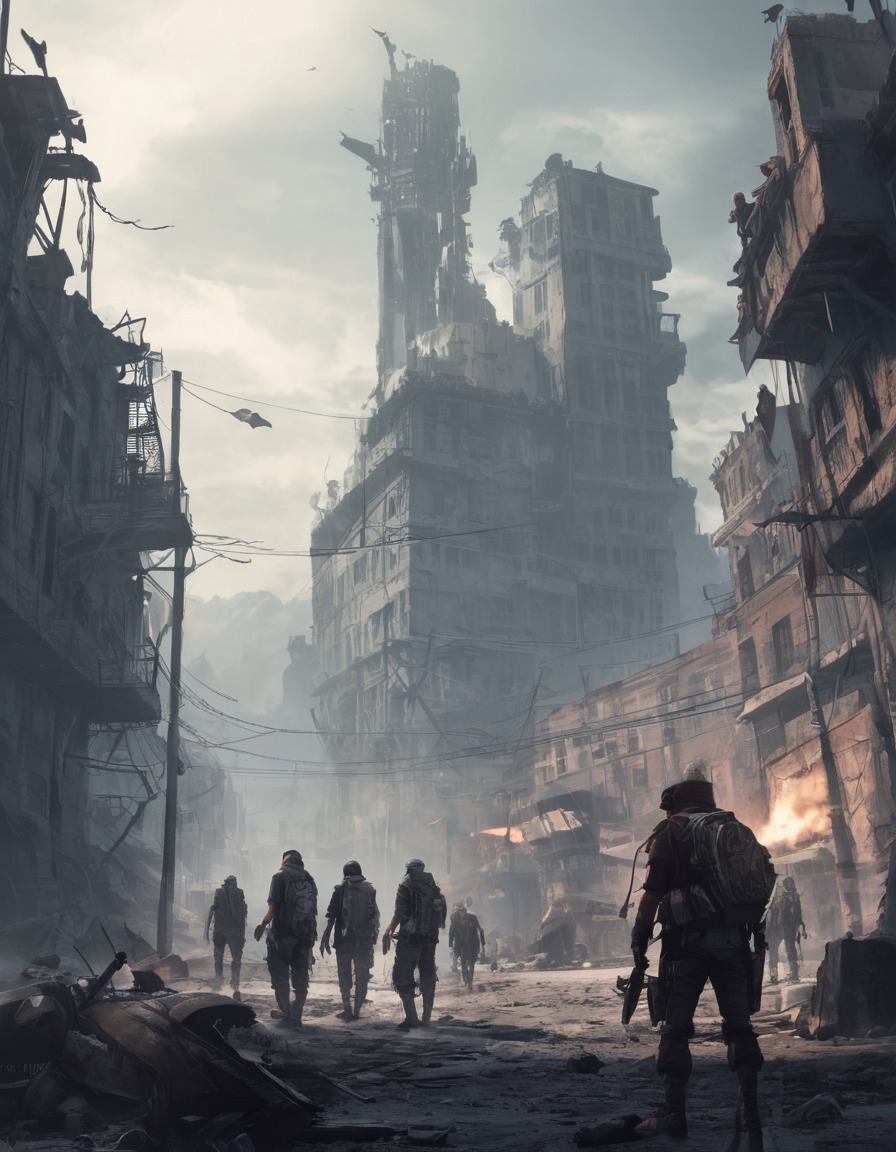 post-apocalyptic, scavengers, exploration, urban, dystopian, fallout, games, tv shows