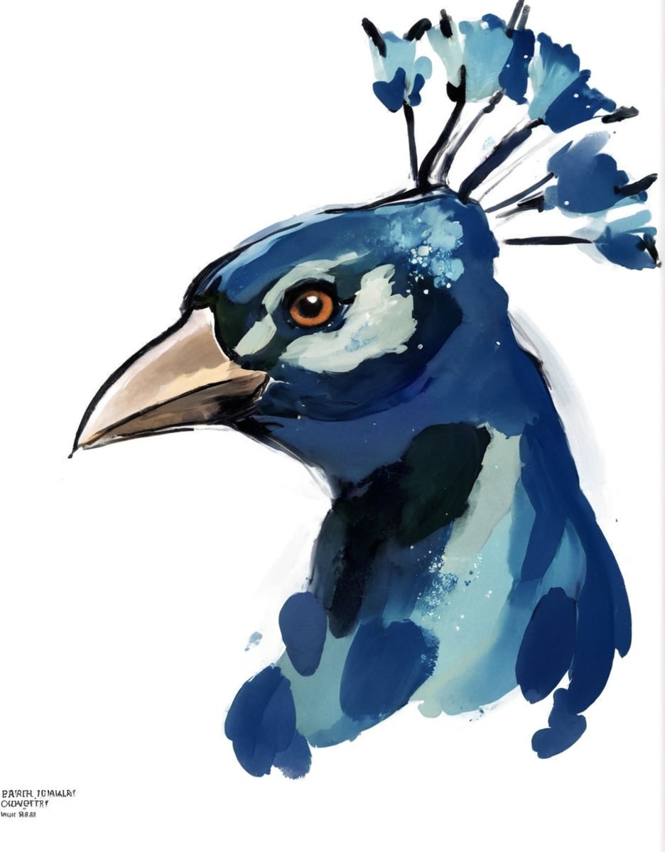 digitalart, digitalpainting, animal, bird, sketch, animalart, peacocktutorial