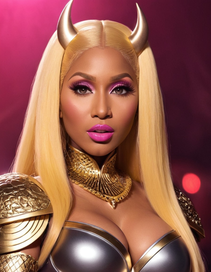 nicki minaj, super villain, rap, music artist, pop culture, fashion icon, female empowerment