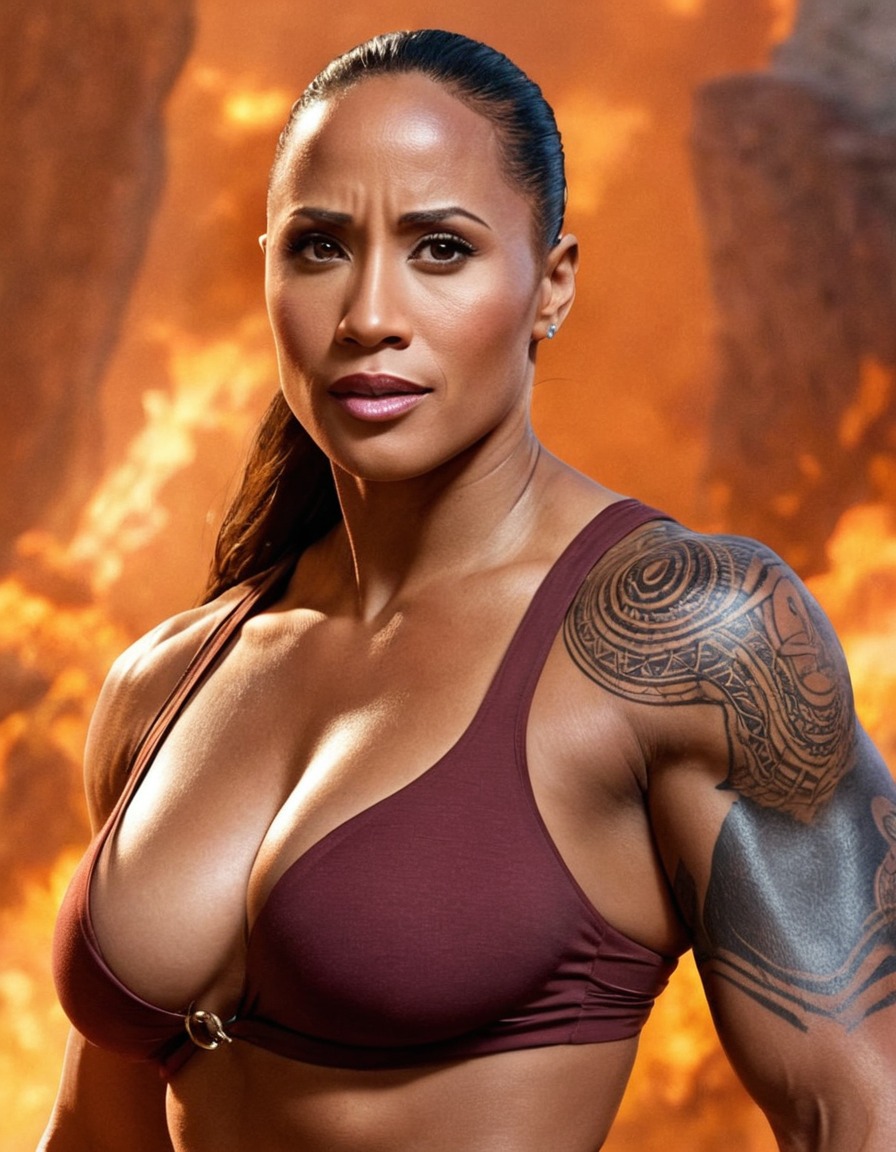 dwayne "the rock" johnson, gender transformation, celebrity, hollywood, femininity, entertainment, identity