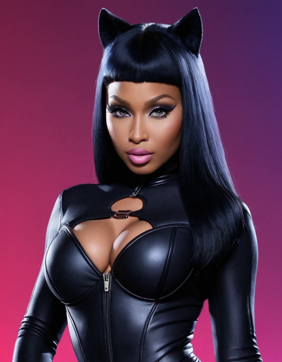 catwoman, nicki minaj, dc comics, superhero, rapper, music artist