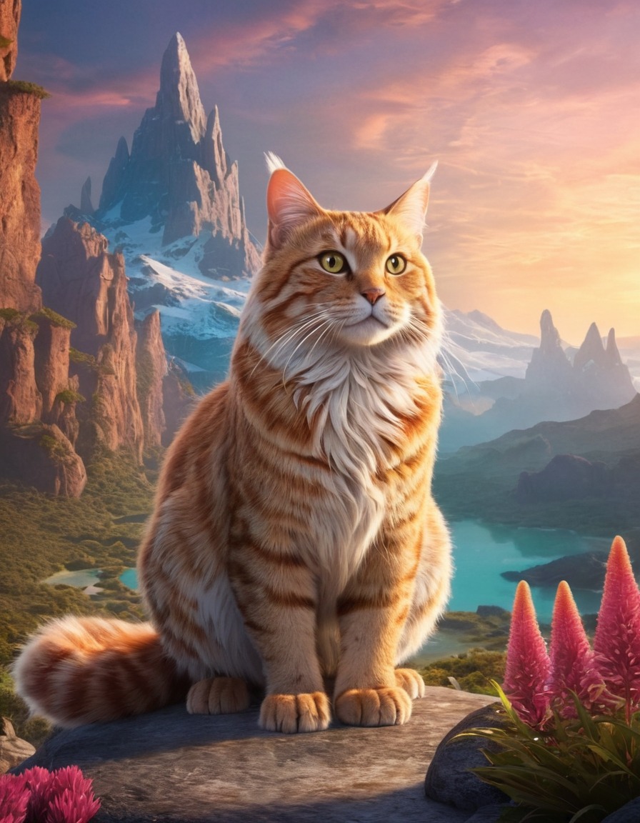 fantasy, mythical creature, catoblepas, landscape, majestic, enchanting