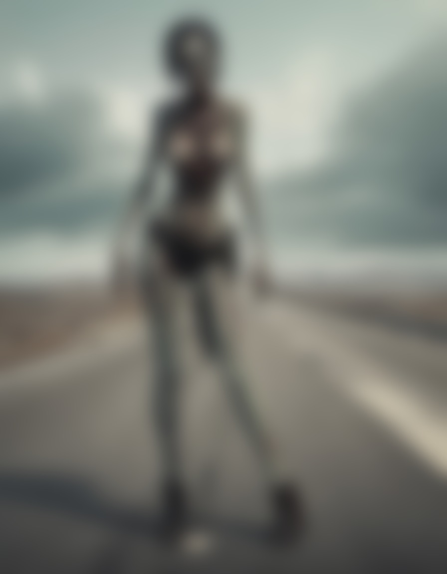 zombie, hitchhiking, post-apocalyptic, highway