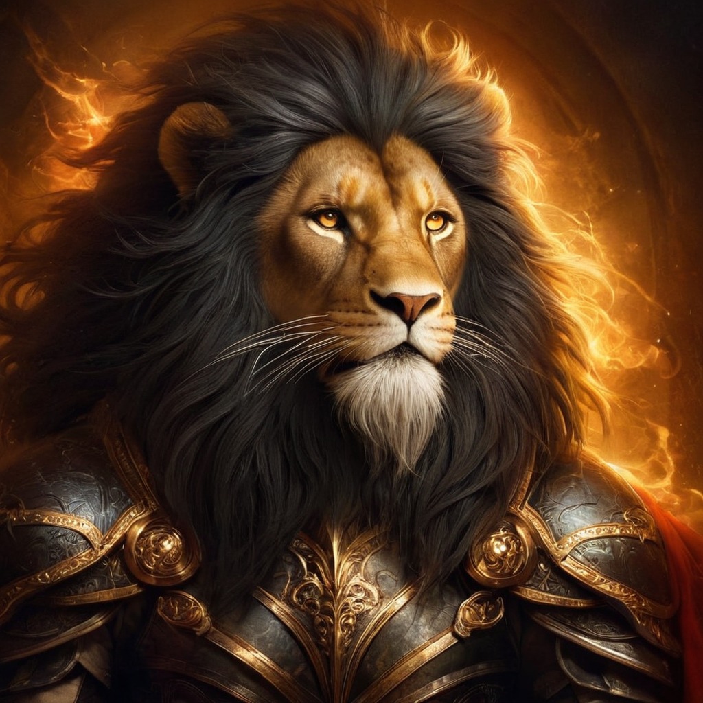 warrior, fantasyart, lion, bing, conceptart, hybrid, scifi, space