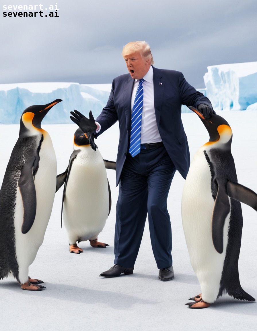 humorous, surreal, unlikely scenario, tango, penguins, trump, donaldtrump