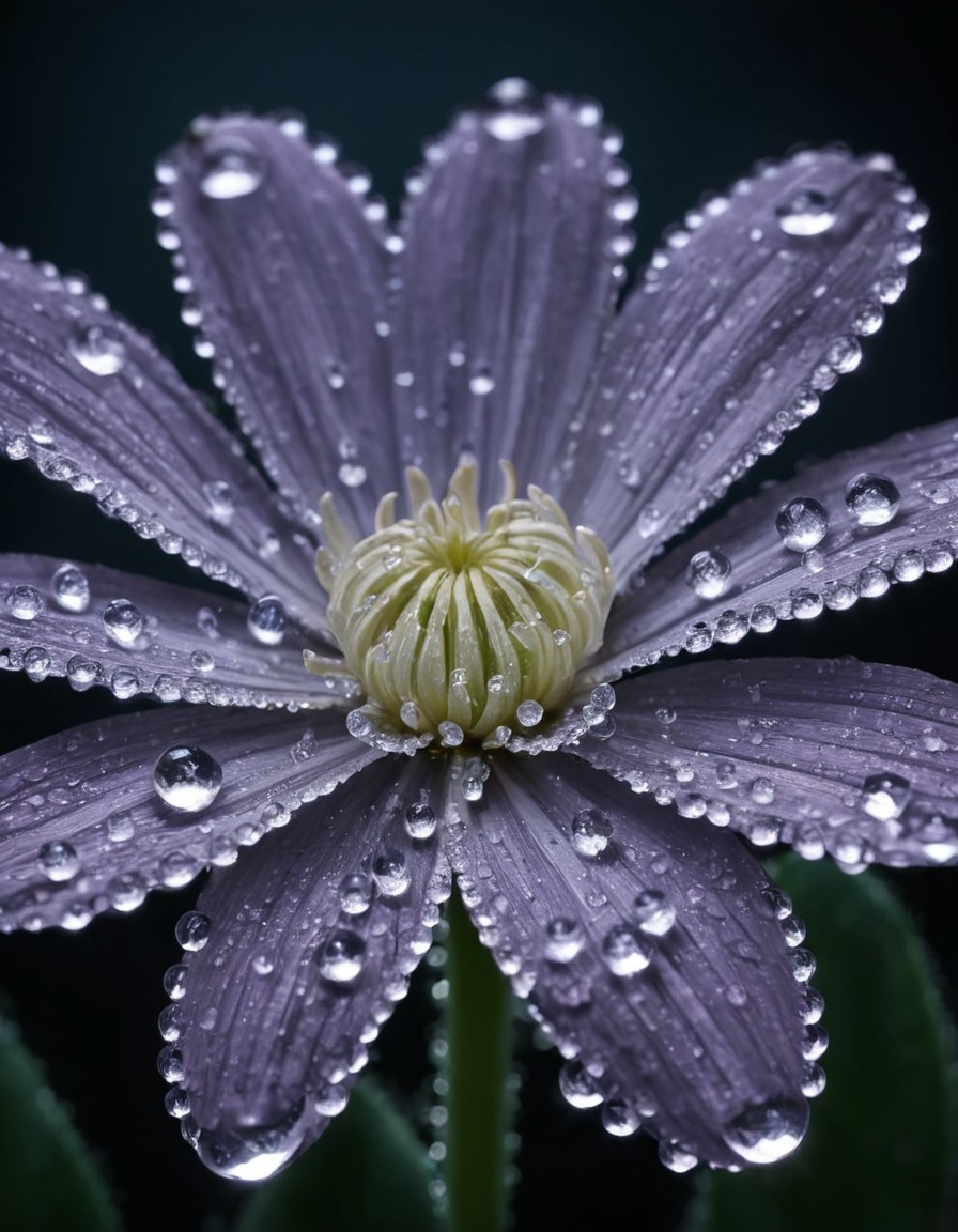 nature, beauty, flower, dew drops, closeup