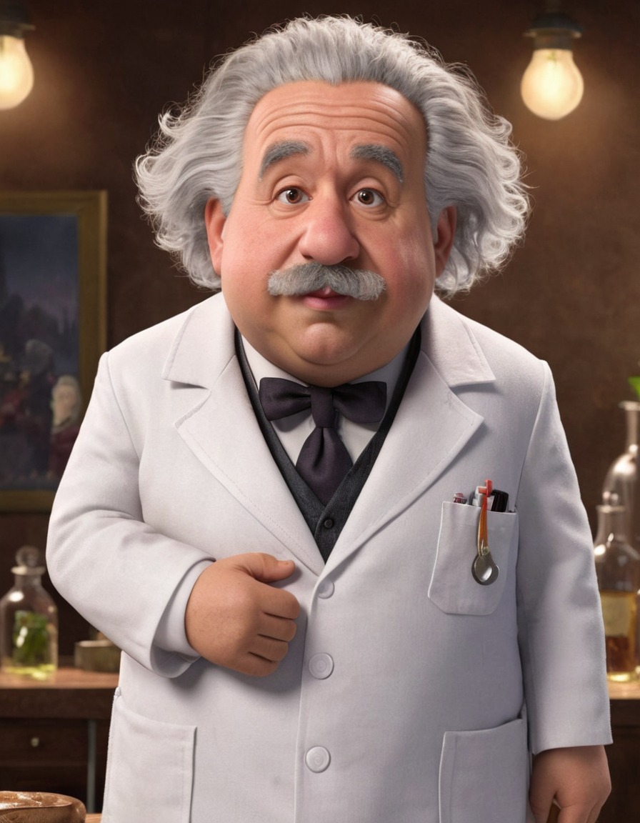 humor, albert einstein, lab coat, struggle, comedy, fat