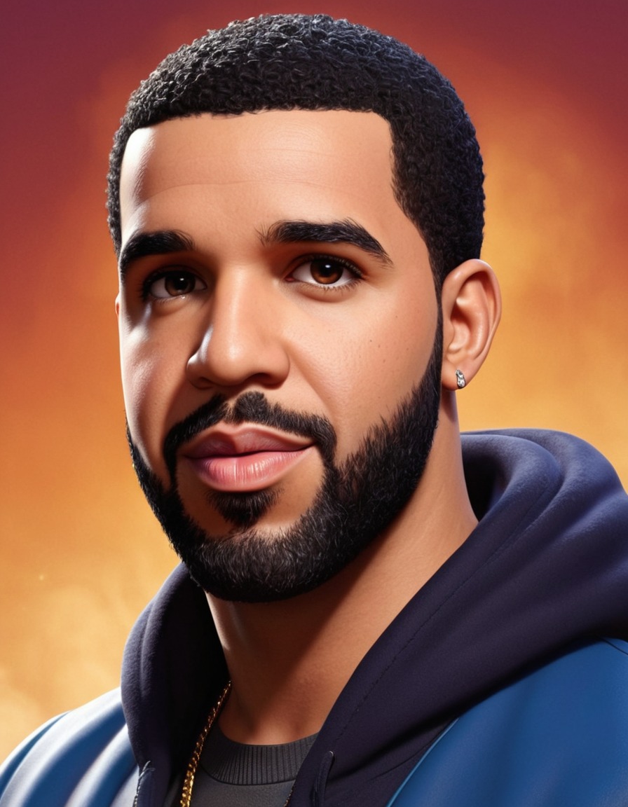 drake, celebrity, caricature, humor, hip-hop, music, entertainment