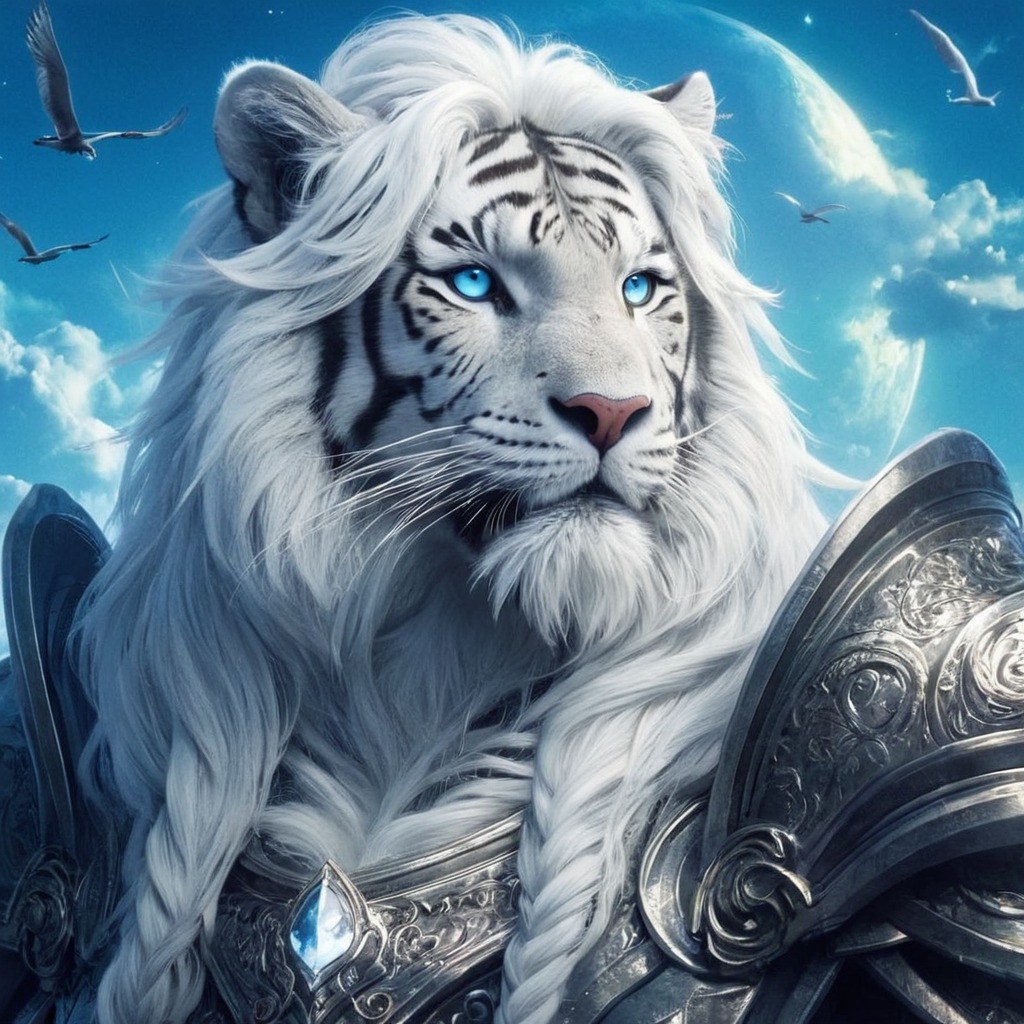 characterdesign, warrior, fantasyart, feline, lion, tiger, bing, conceptart, hybrid, scifi, space