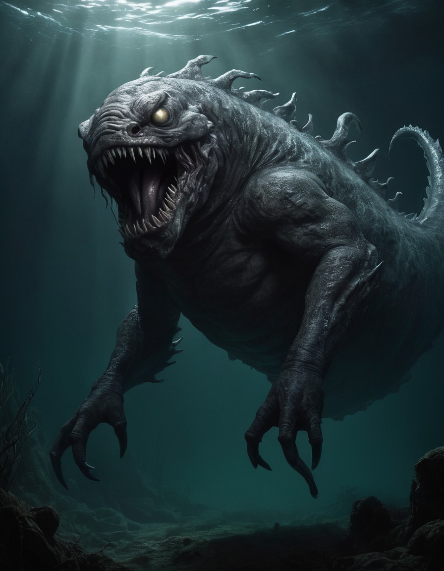 bunyip, legend, australian folklore, mythical creature, aboriginal mythology