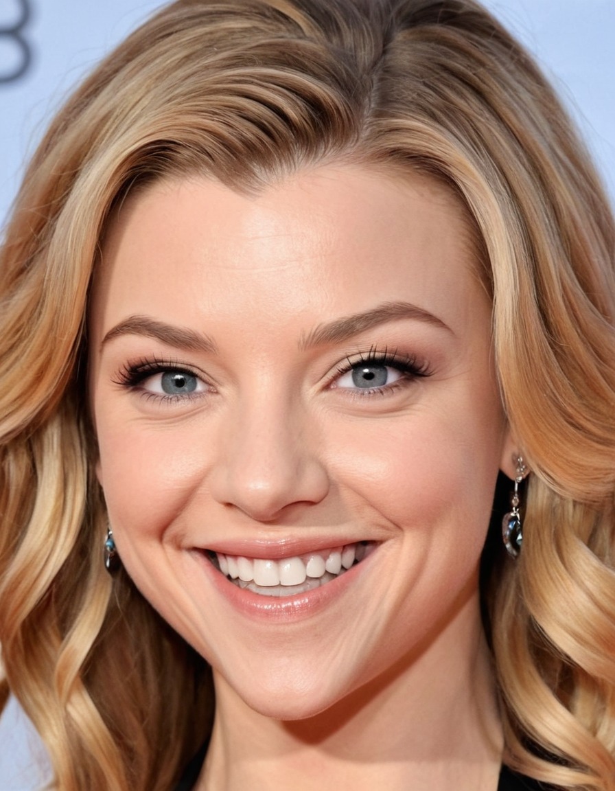 natalie dormer, actress, caricature, big head, crazy smile, cartoon, celebrity