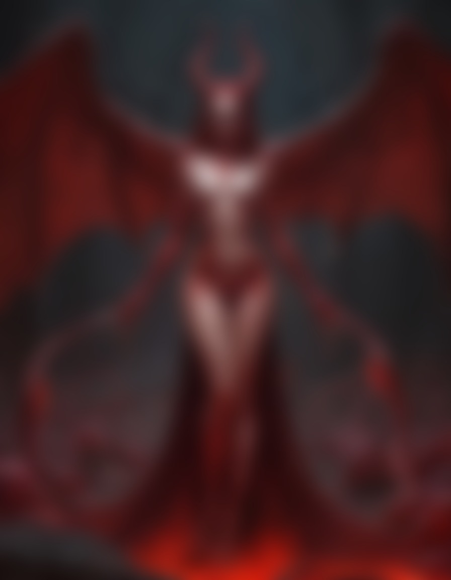 demonesse, crimson scales, forked tail, fallen angels, underworld, court, presiding, demon, sexy, nsfw	