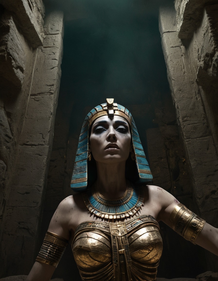 fantasy, cleopatra, zombie, ancient egypt, tomb, undead