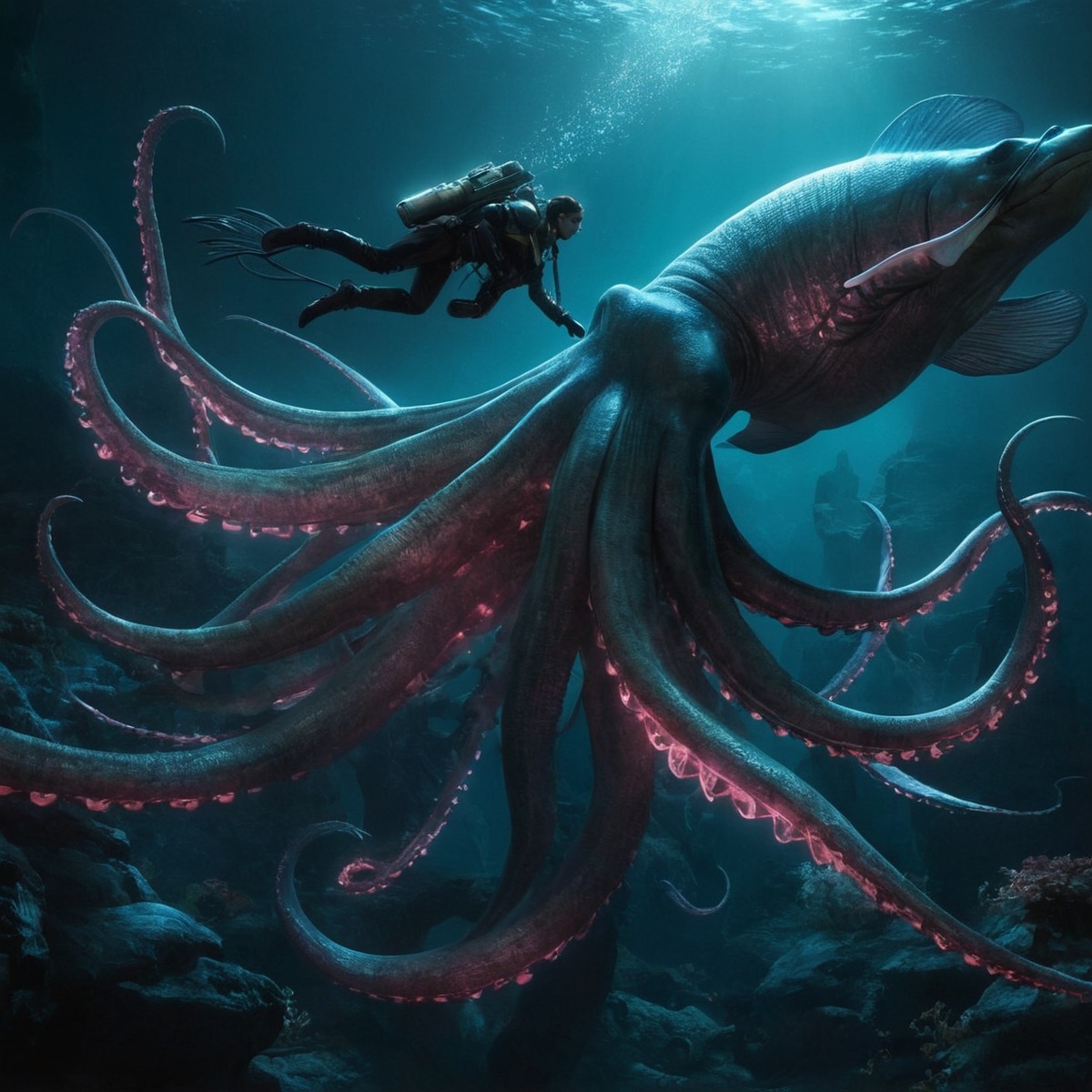 octopus, conceptart, creature, sea, fantasyart, scifi, monster, squid