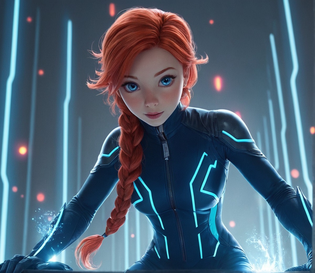 fanart, disney, tron, annafrozen, annaarendelle