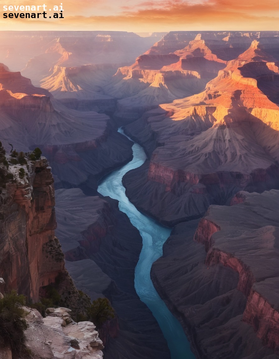 nature, grand canyon, sunset, landscape, scenic view, usa