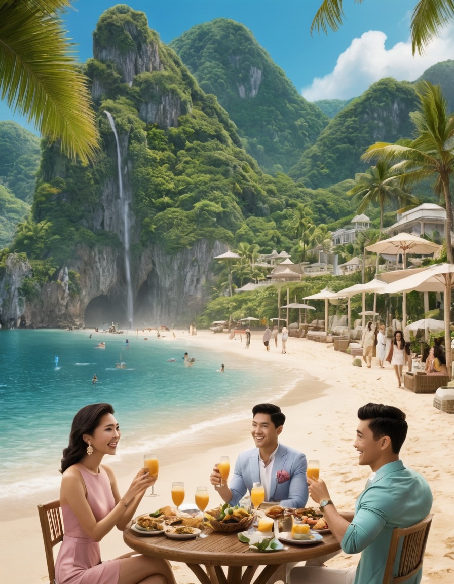 luxury, beach vacation, tropical resort, friends, crazy rich asians, movie, movies