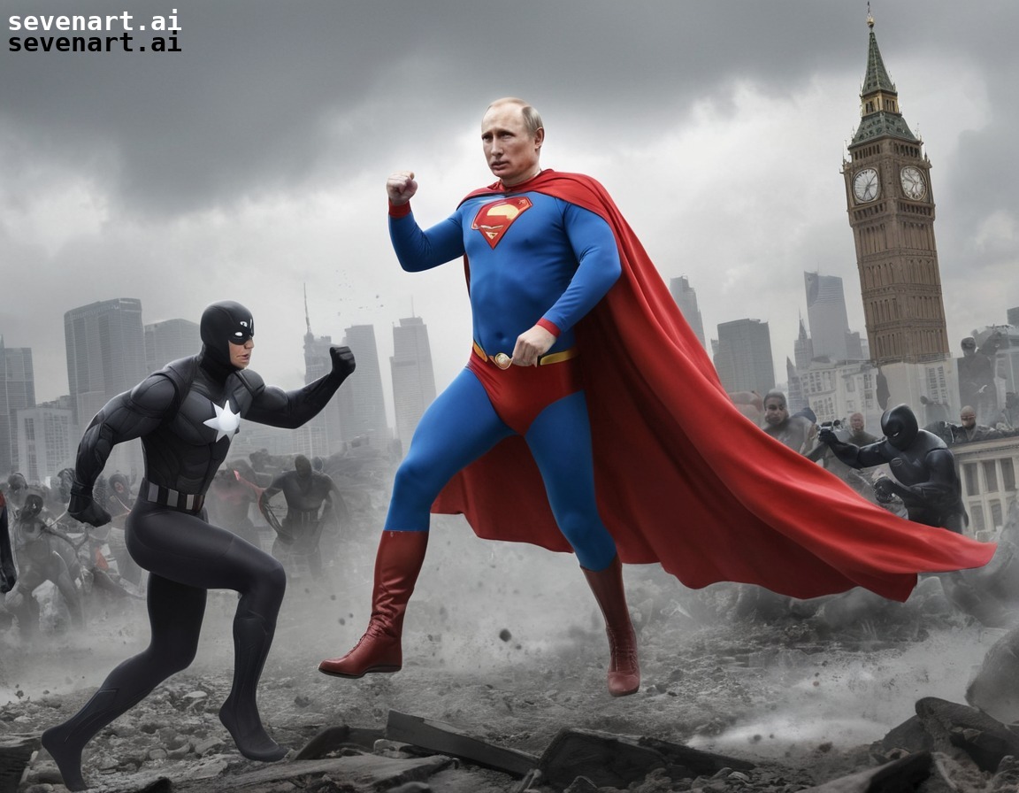 vladimir putin, superhero, cape, tights, villains, putin, russia, russian president