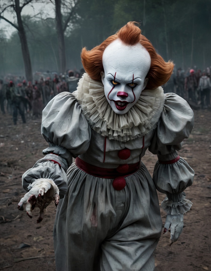 pennywise, it, zombie, carnival, horror, stephen king, sfx makeup