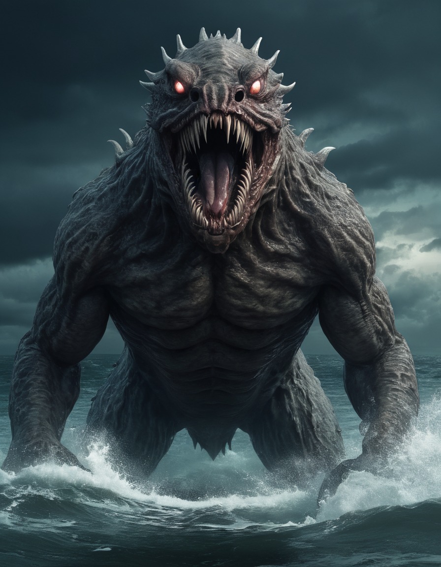 mythical creature, australian folklore, legend, water spirit, bunyip, monster, mythology