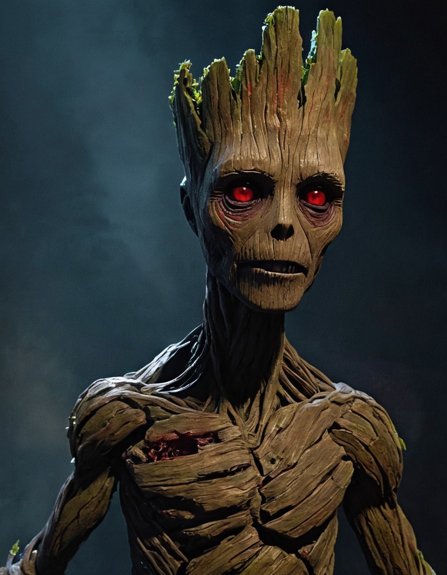 groot, guardians of the galaxy, zombie, horror, sci-fi, marvel