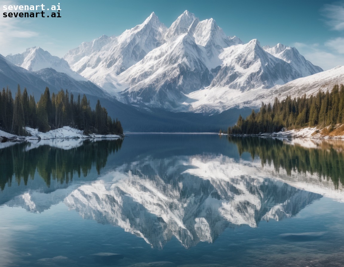 nature, mountain, lake, snow-capped peaks, reflection