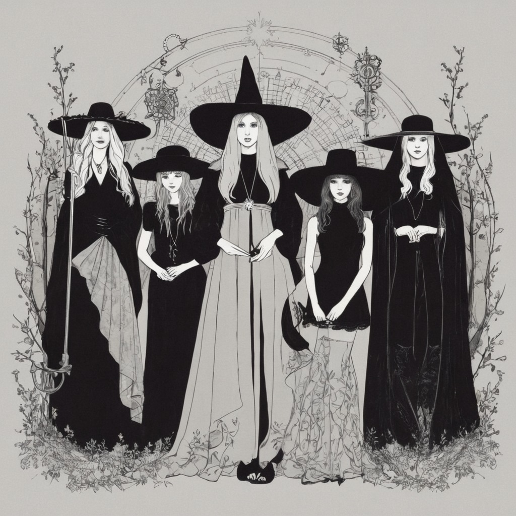 magic, witch, dreamup, coven, witches, women, dailychallenge, ai_art