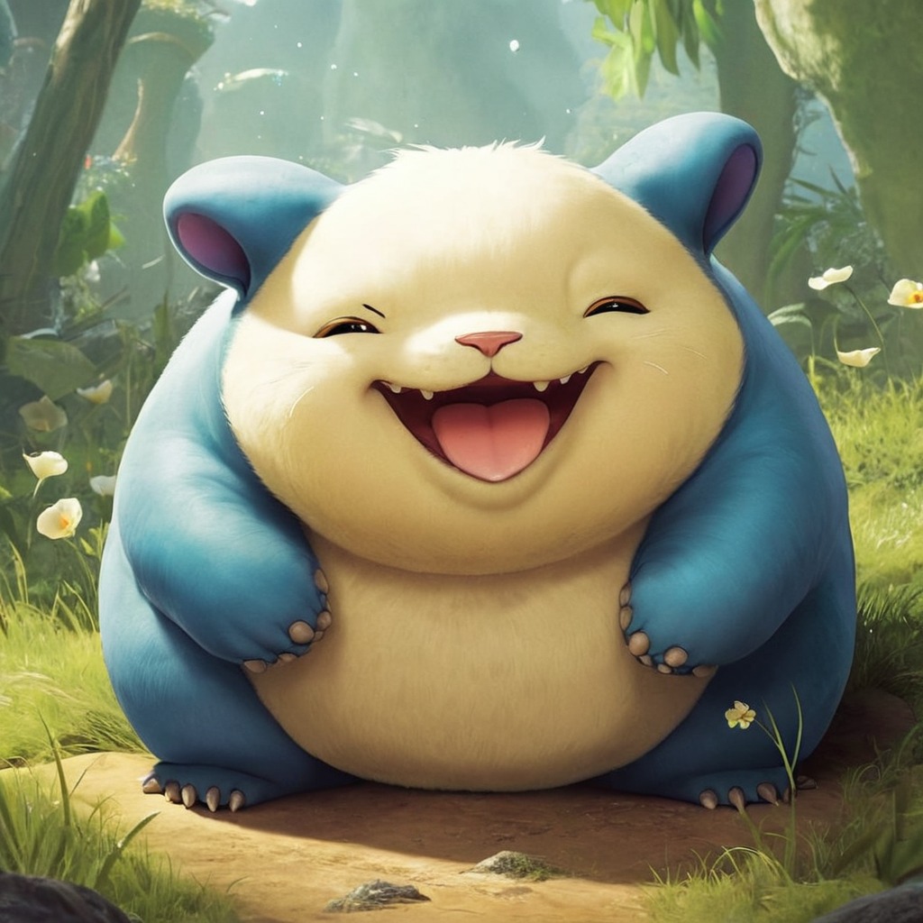 pokemon, digitalart, beautiful, characterdesign, snorlax, aiart