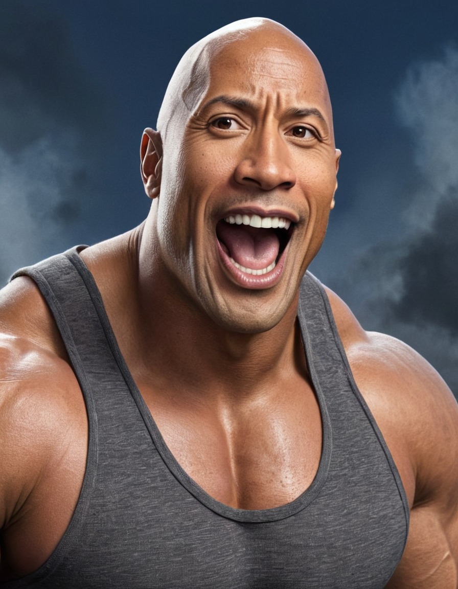 dwayne johnson, the rock, caricature, comedy, celebrity, entertainment