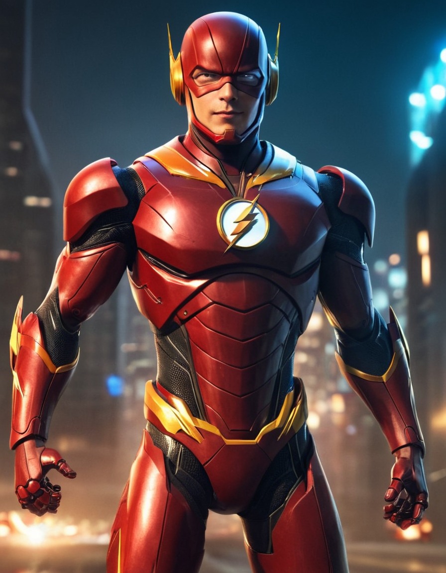 the flash, robot, superhero, science fiction, dc comics