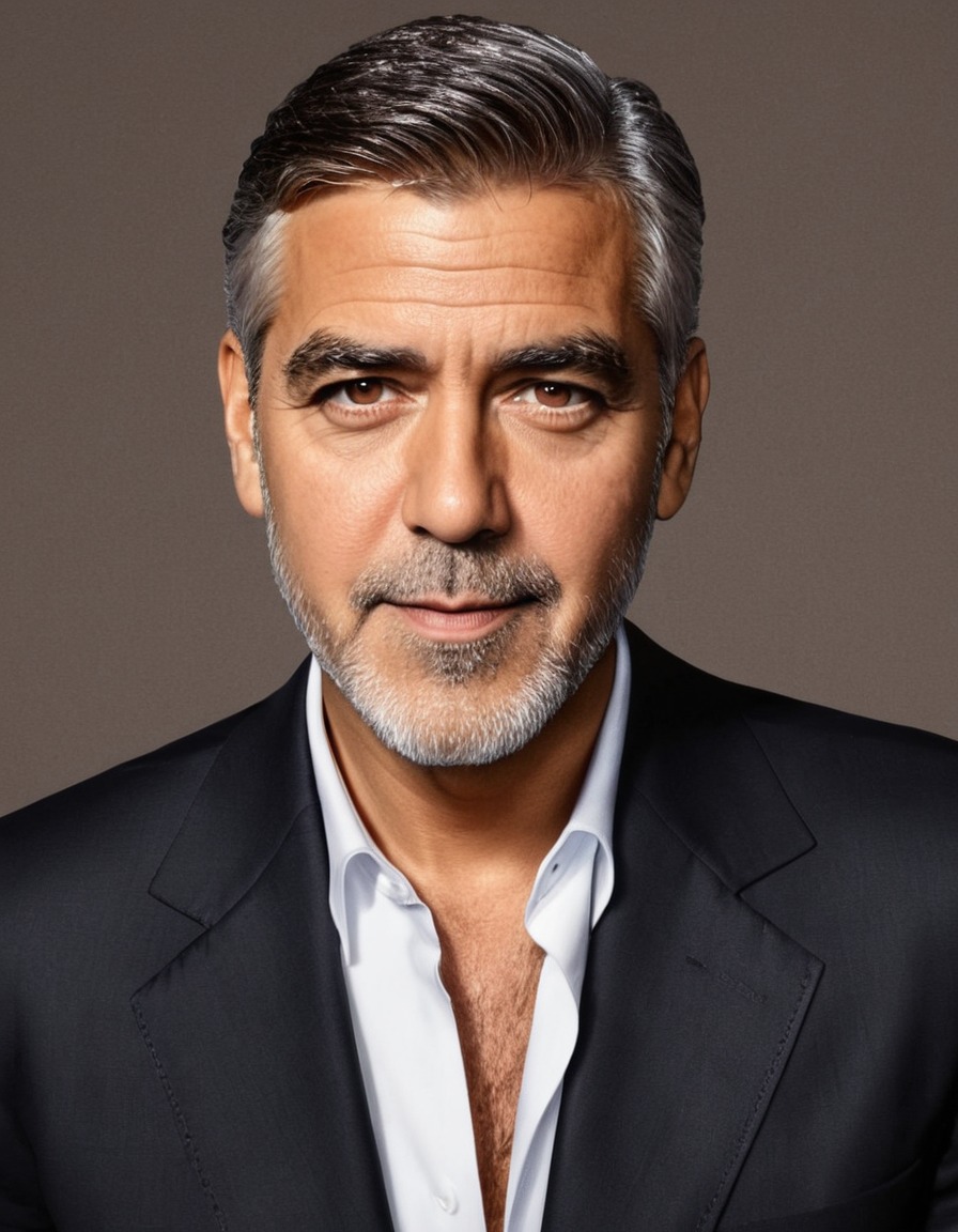 george clooney, actor, celebrity, painting, humor, art, funny