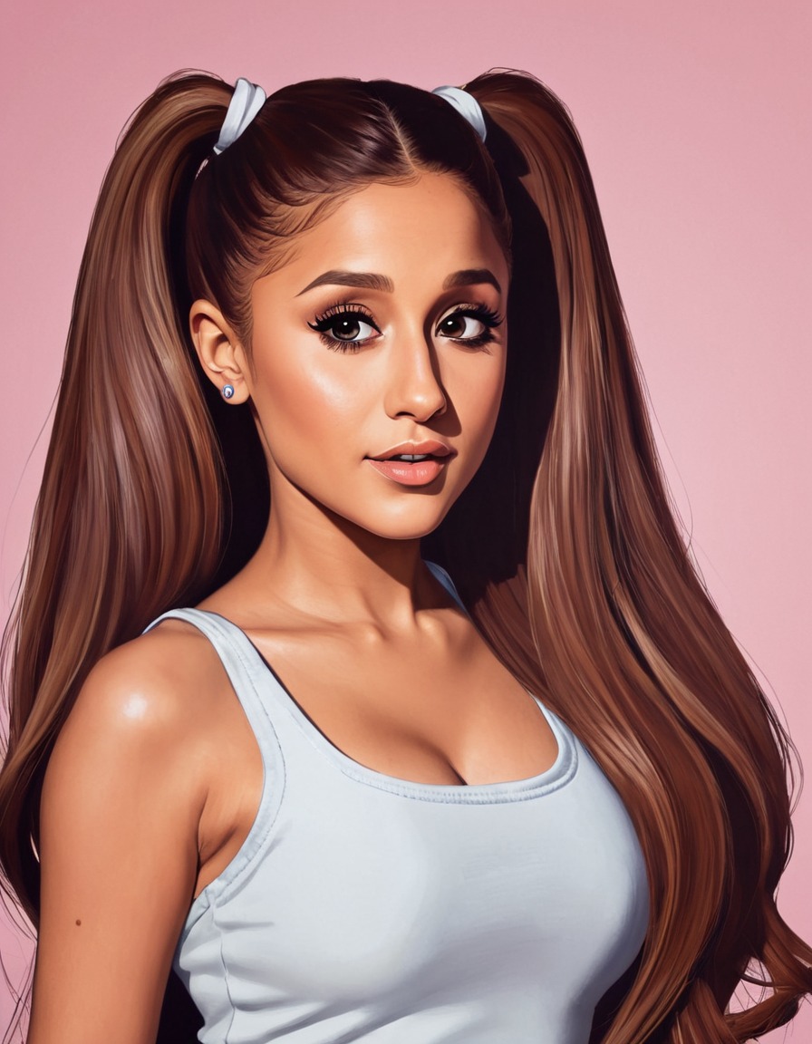 ariana grande, funny, painting, pop culture, celebrity, humor